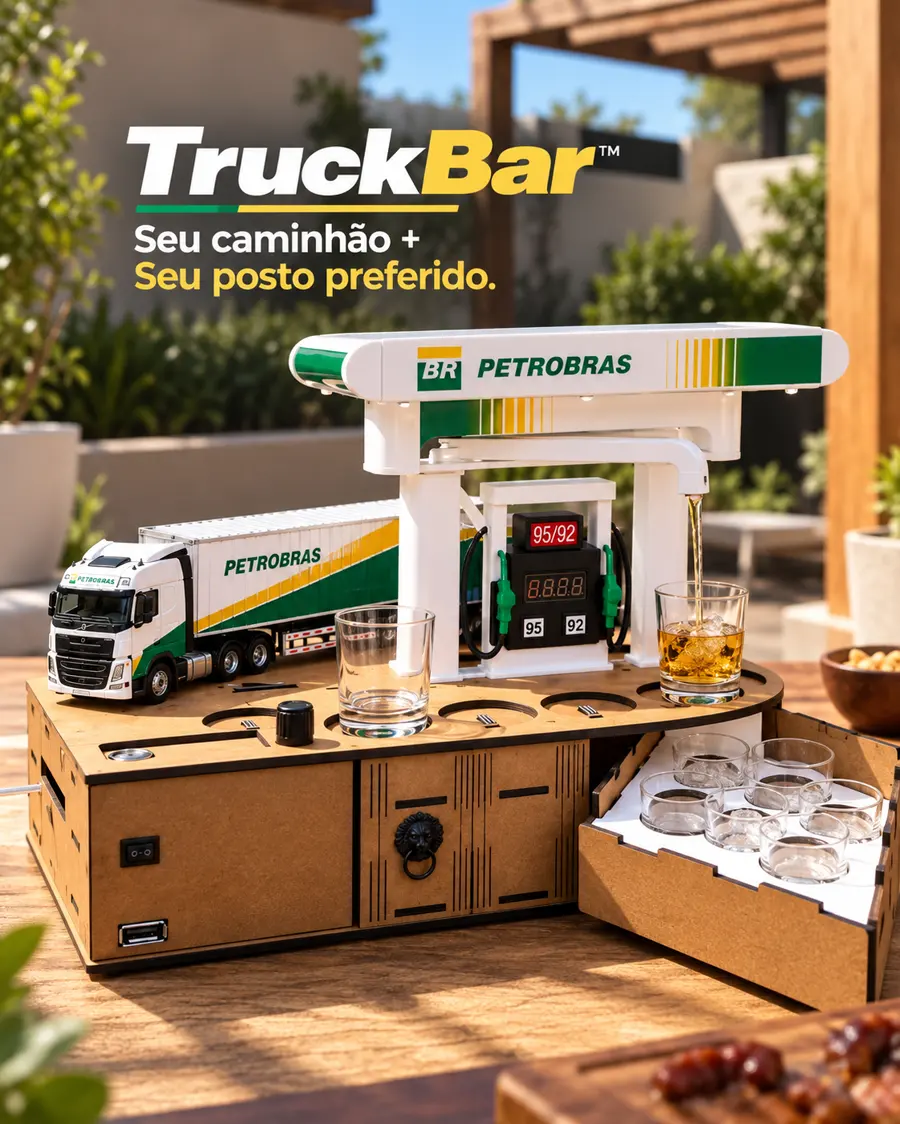 TruckBar™ – Dispensador de bebidas con camión y estación personalizada