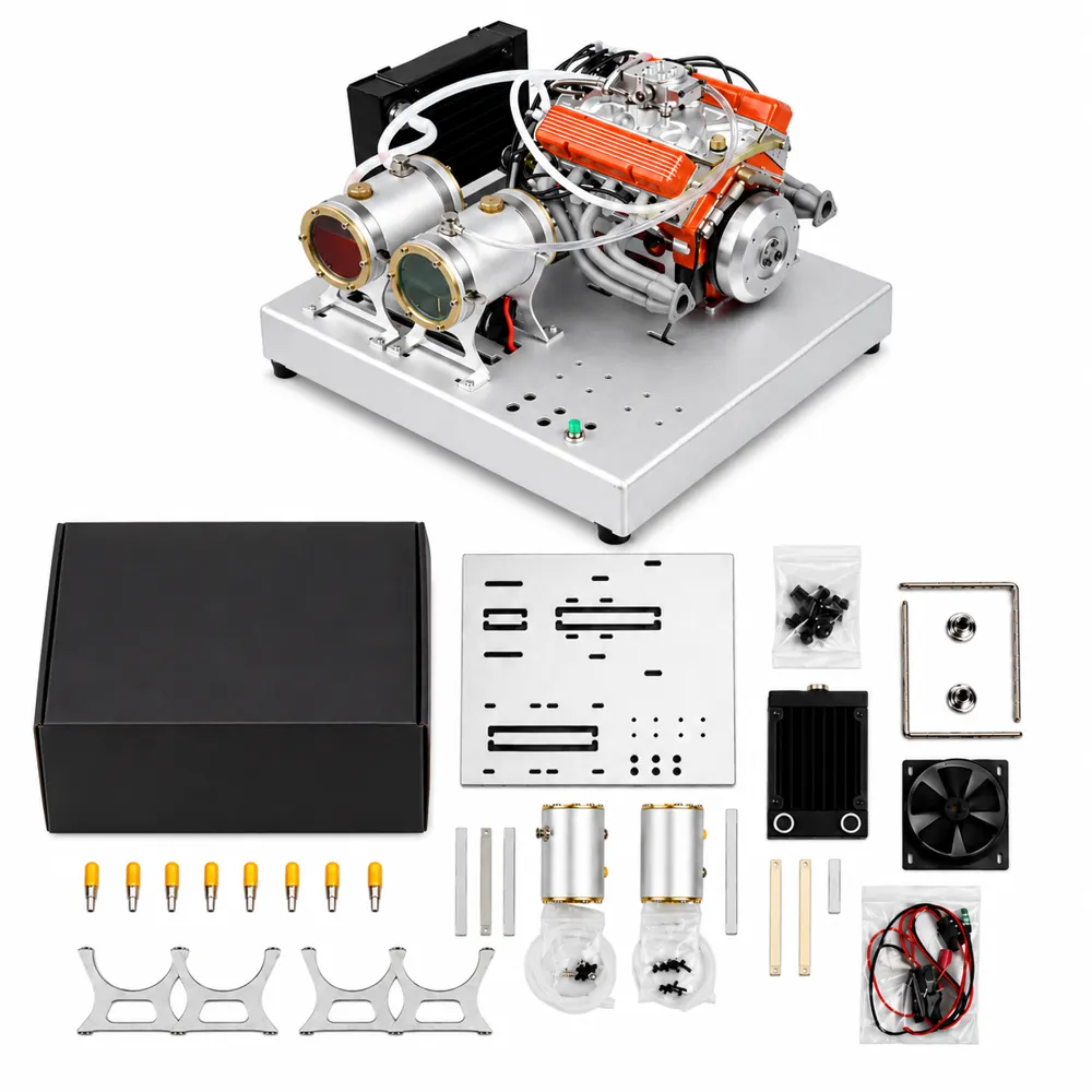 Kit de Motor V8 de Mesa 1/6, 4 Tempos, 44cc, Refrigerado a Água, OHV, Gasolina, Modelo Small-Block — foto 12