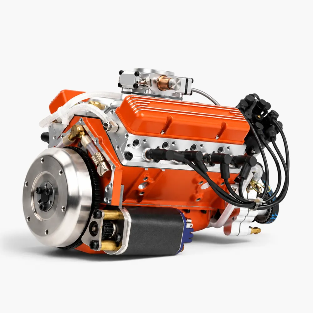 Kit de Motor V8 de Mesa 1/6, 4 Tiempos, 44cc, Refrigerado por Agua, OHV, Gasolina, Modelo Small-Block